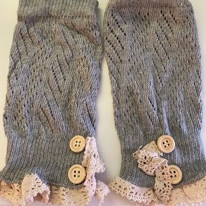 Grey knit boot socks
